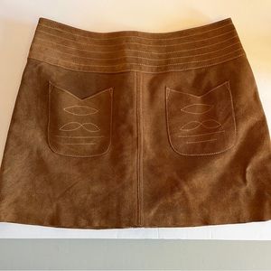 Free People Cow Suede Skirt
